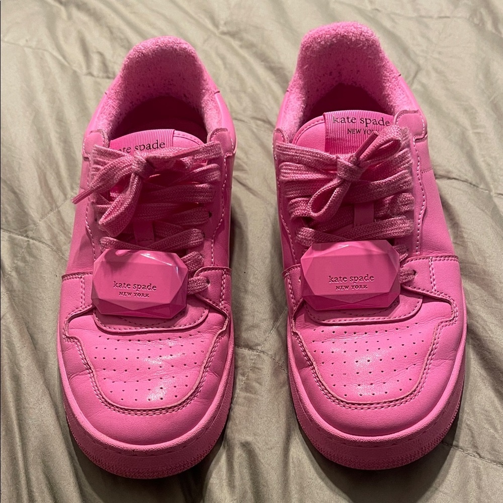 Kate Spade Fuchsia Lace-Up Sneakers